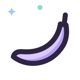 Banana icon, Lineal style