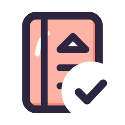 Bank passbook check icon, Lineal style