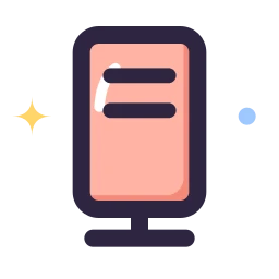 Banner stand icon, Lineal style