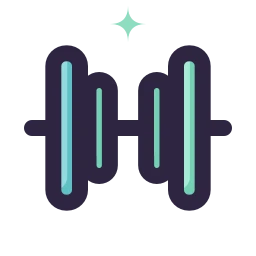 Barbell icon, Lineal style