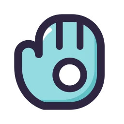 Baseball glove icon, Lineal style