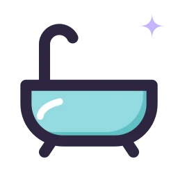 Bathtub icon, Lineal style