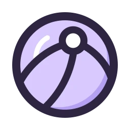 Beach ball icon, Lineal style