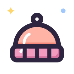 Beanie icon, Lineal style