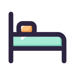 Bed icon, Lineal style