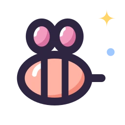 Bee icon, Lineal style