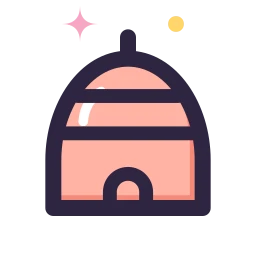 Beehive icon, Lineal style
