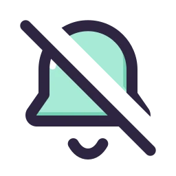Bell off icon, Lineal style
