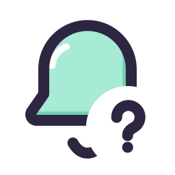 Bell question icon, Lineal style