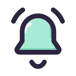 Bell ring icon, Lineal style
