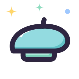 Beret icon, Lineal style