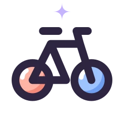 Bicycle icon, Lineal style