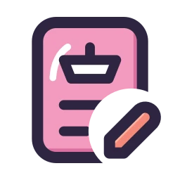 Bill of lading edit icon, Lineal style