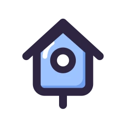 Birdhouse icon, Lineal style