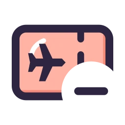 Boarding pass minus icon, Lineal style