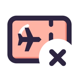 Boarding pass x icon, Lineal style