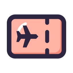 Boarding pass icon, Lineal style