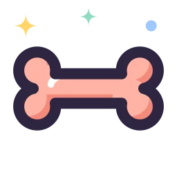 Bone icon, Lineal style
