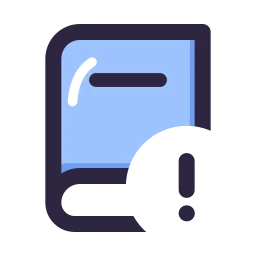 Book alert icon, Lineal style