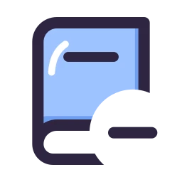 Book minus icon, Lineal style