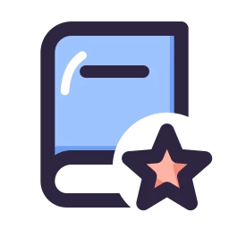 Book star icon, Lineal style