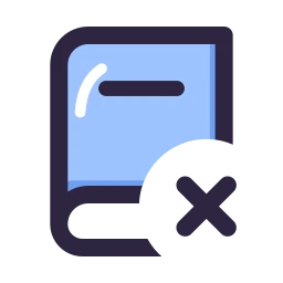 Book x icon, Lineal style