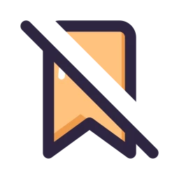 Bookmark off icon, Lineal style