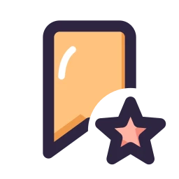 Bookmark star icon, Lineal style