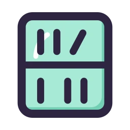 Bookshelf icon, Lineal style