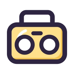 Boombox icon, Lineal style