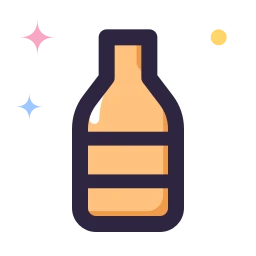 Bottle icon, Lineal style