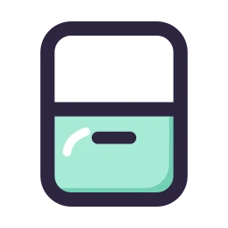 Bottom sheet icon, Lineal style