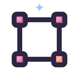 Bounding box icon, Lineal style