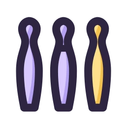 Bowling pins icon, Lineal style