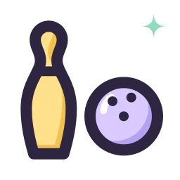 Bowling icon, Lineal style