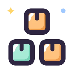 Boxes stack icon, Lineal style