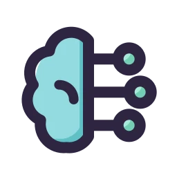 Brain circuit icon, Lineal style