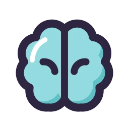 Brain icon, Lineal style