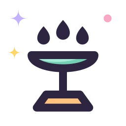 Brass lamp icon, Lineal style
