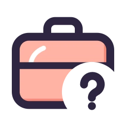 Briefcase question icon, Lineal style