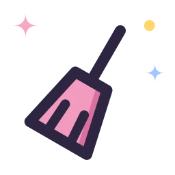 Broom icon, Lineal style