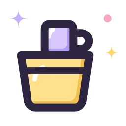 Bucket mug icon, Lineal style