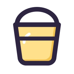 Bucket icon, Lineal style