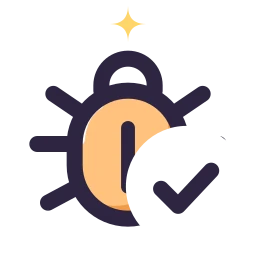 Bug check icon, Lineal style