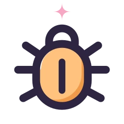 Bug icon, Lineal style