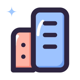 Buildings icon, Lineal style