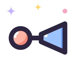 Bulb horn icon, Lineal style