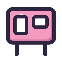 Bulletin board icon, Lineal style