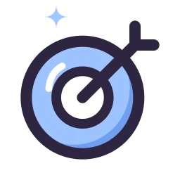 Bullseye arrow icon, Lineal style