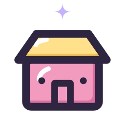 Bungalow icon, Lineal style